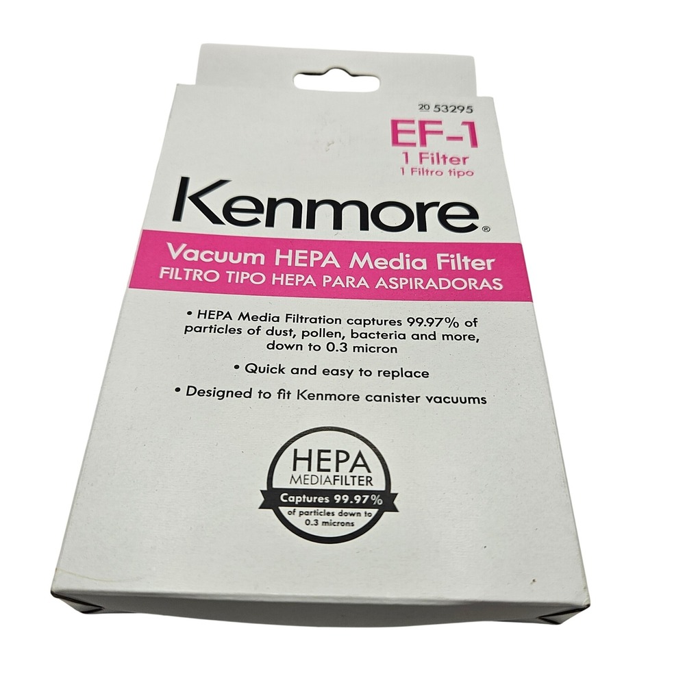 Kenmore Vacuum HEPA Media Filter EF-1 White 20 53295‎ Canister Upright Replace